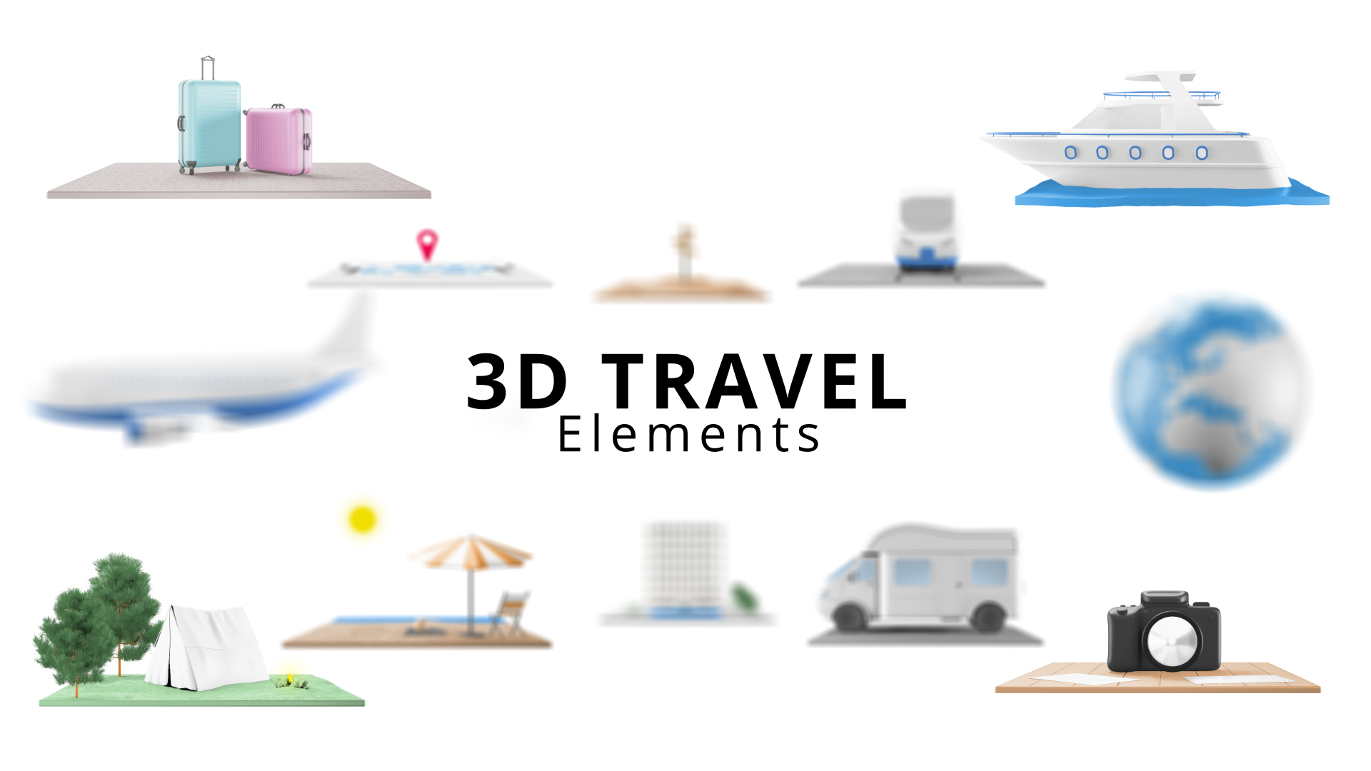 3D Travel Elements Image Cover