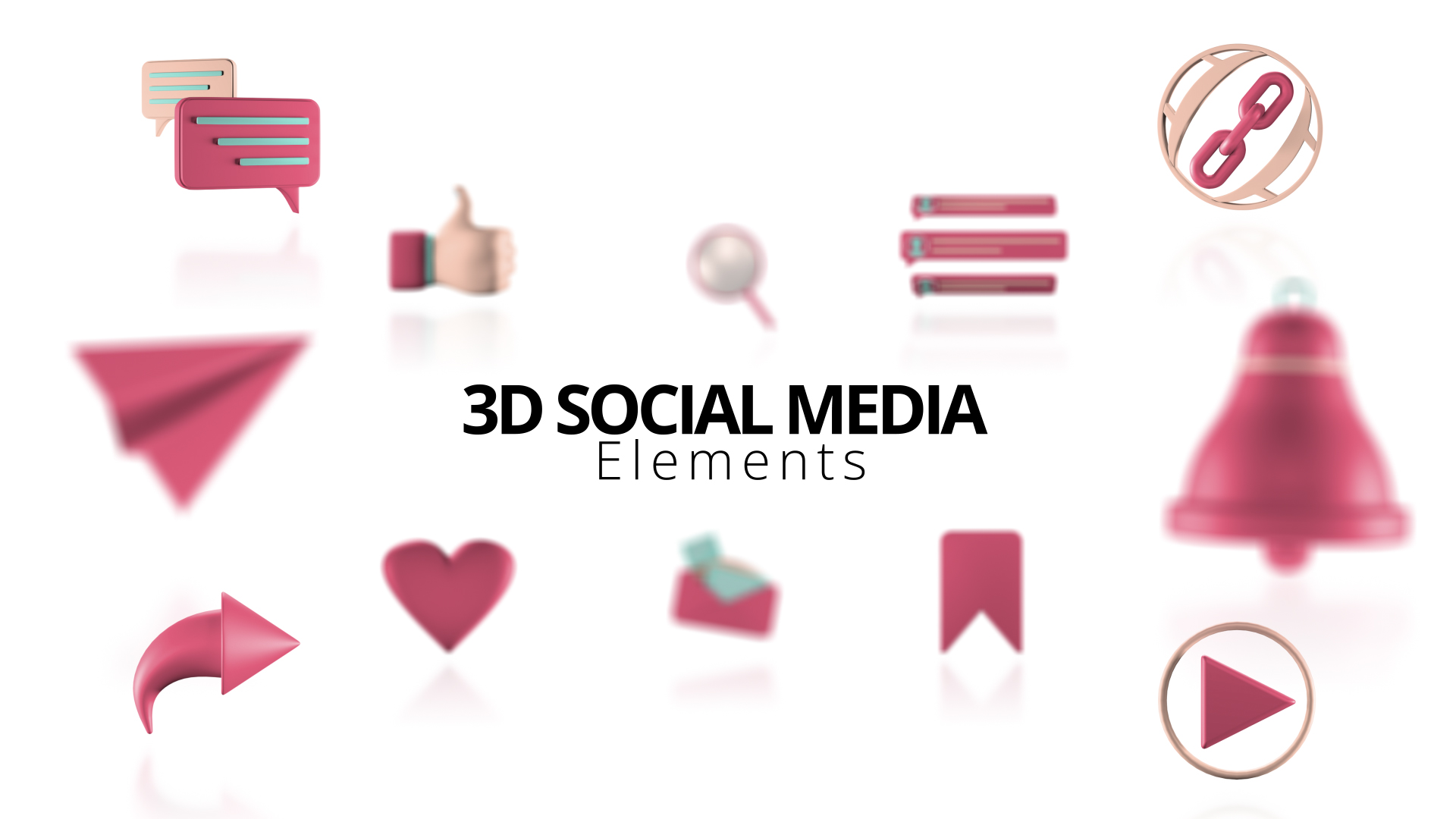 3D Social Media Elements